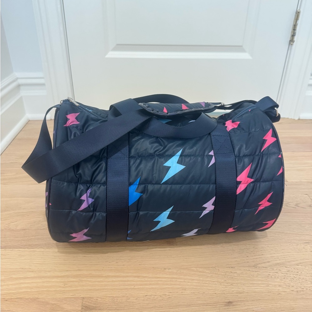 Top Trenz Lightening Bolt Puffer Duffel Bag
